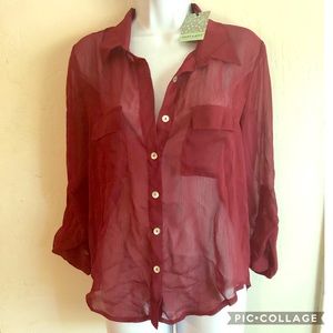 New Long Sleeve Shear button up shirt